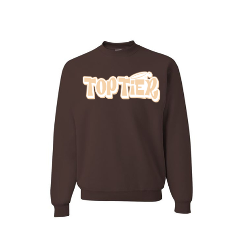 brown Top Tier crew neck